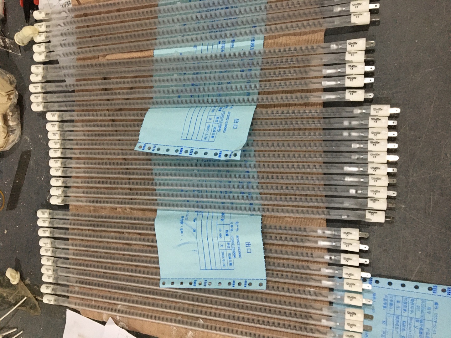 700mm 220v 2500w Clear Quartz Carbon Heating Tube
