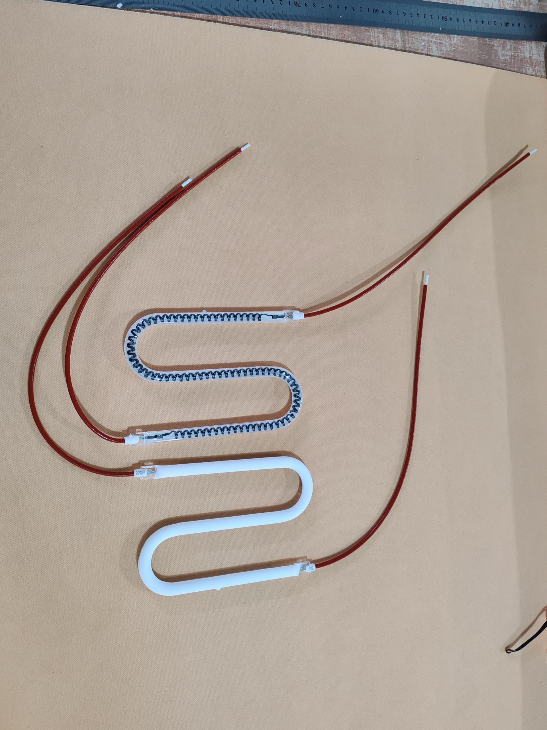 s shape carbon heat lamp